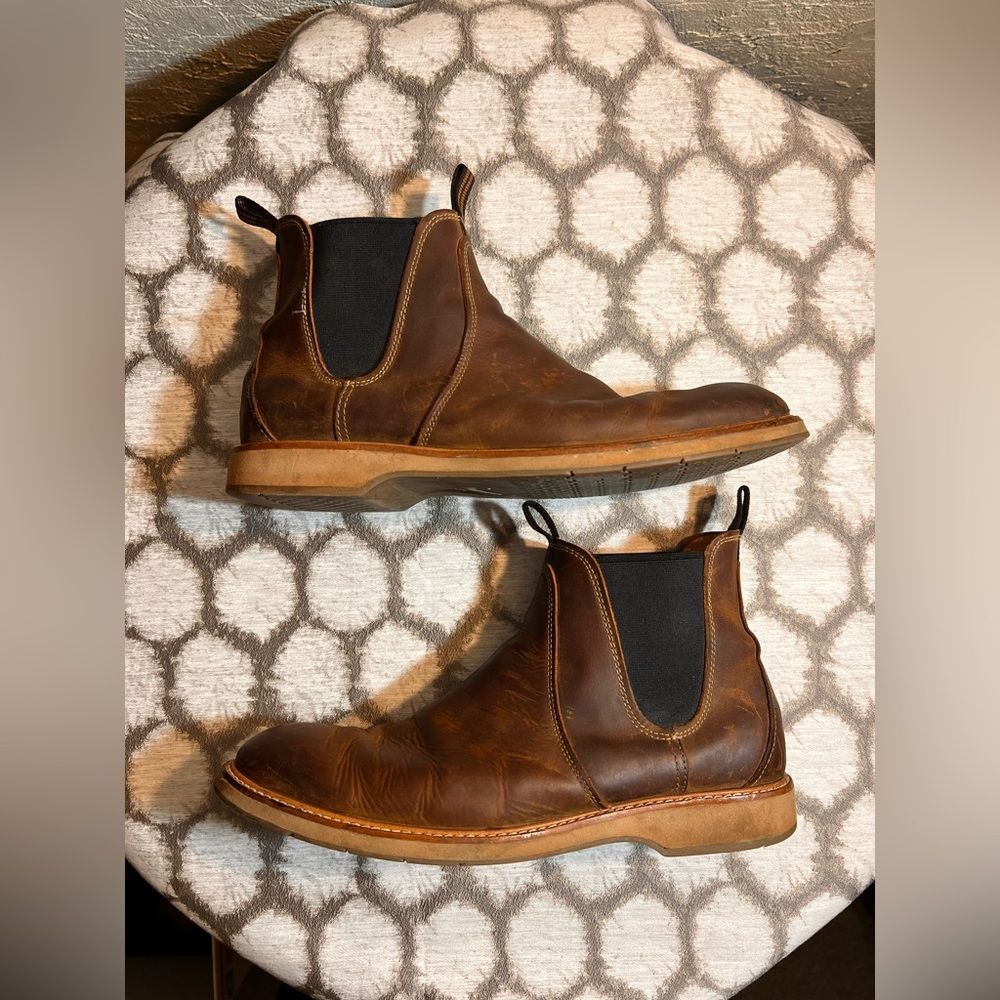 Cole Haan Dark Brown Leather Ankle Boots Pull On Chukka 11.5 gorpcore